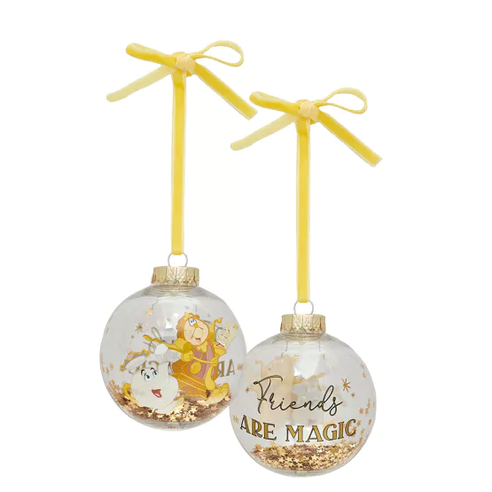 LA BELLE & LA BETE - Set de 7 Boules de Noël - 4