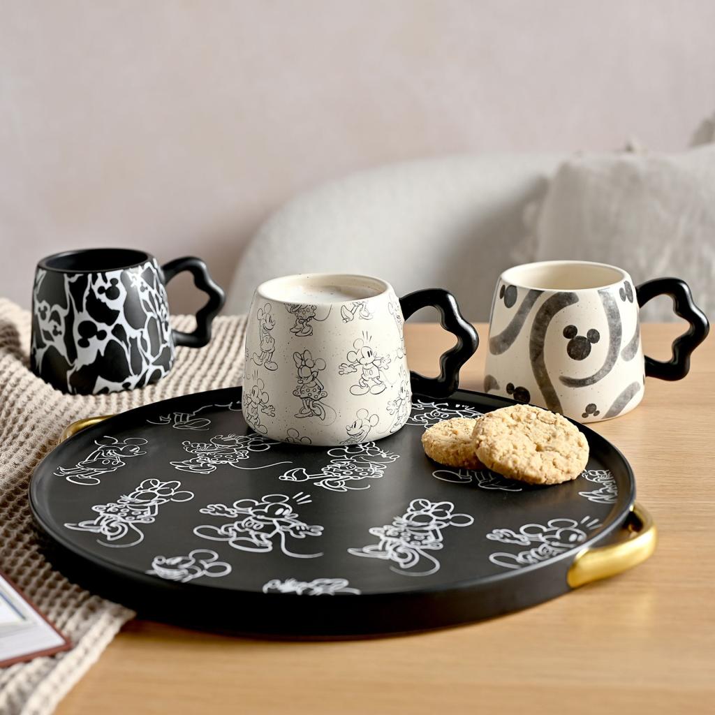 MICKEY & MINNIE - Shapes - Black&White - Plateau avec Anses - 4