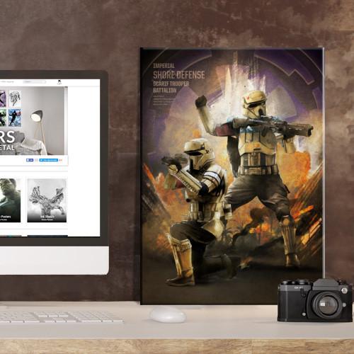 ROGUE ONE KEY FORCES - Magnetic Metal Poster 45x32 - Scarif Trooper - 4
