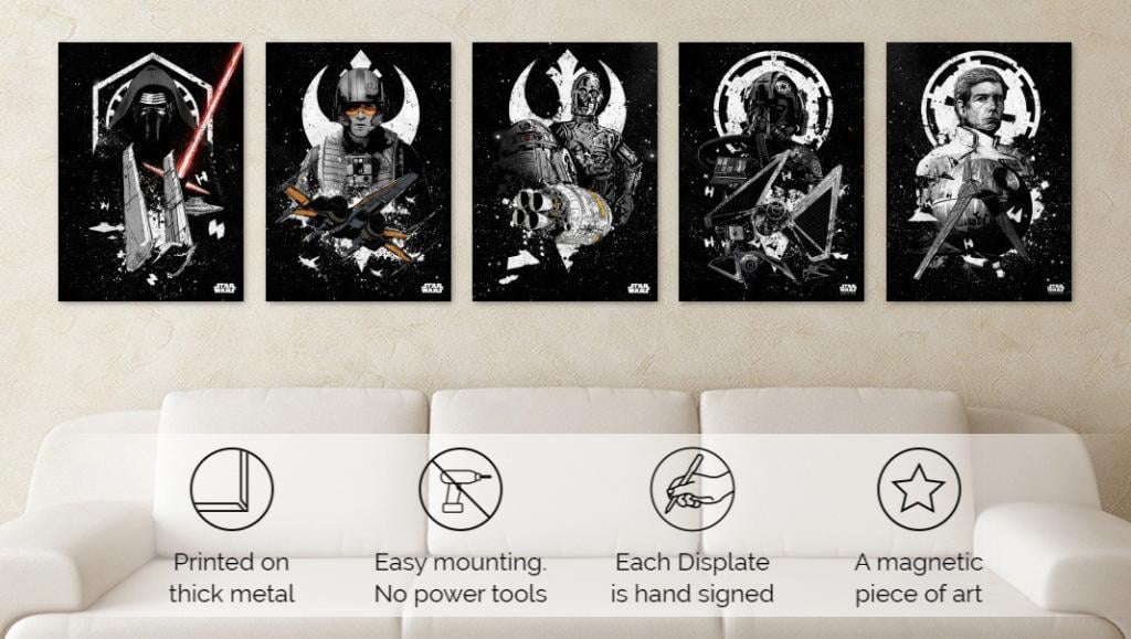 STAR WARS PILOTS - Magnetic Metal Poster 45x32 - Imperial Shuttle - 5