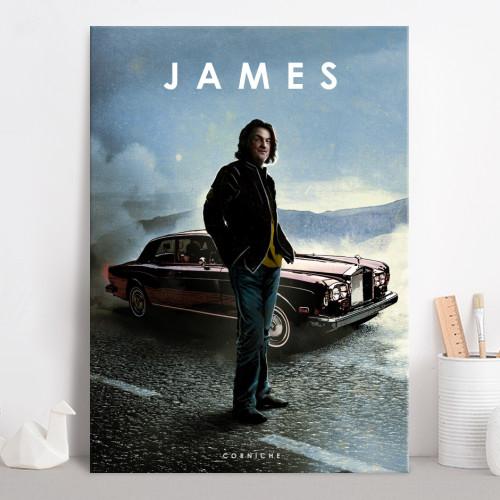 CAR LEGEND - Magnetic Metal Poster 45X32 - James - 2