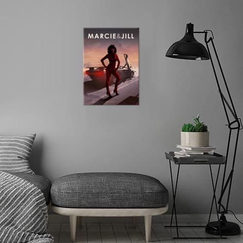 CAR LEGEND - Magnetic Metal Poster 45X32 - Marcie & Jill - 3