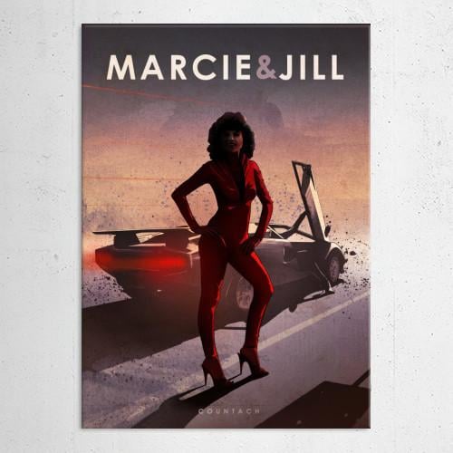 CAR LEGEND - Magnetic Metal Poster 45X32 - Marcie & Jill - 4