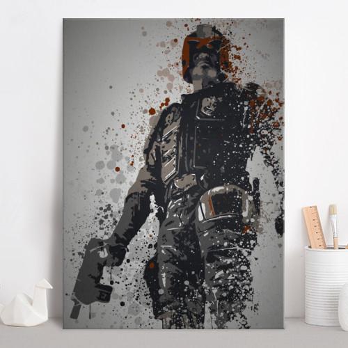 PC SPLATTER - Magnetic Metal Poster 45X32 - I am the law - 2