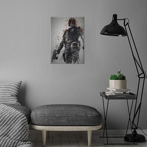 PC SPLATTER - Magnetic Metal Poster 45X32 - I am the law - 3