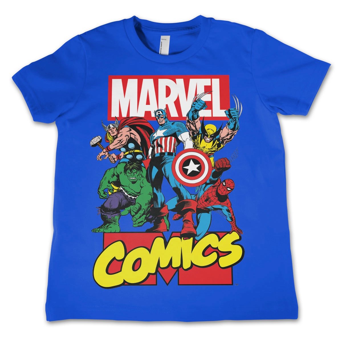 MARVEL COMICS TShirt KIDS Comics Heroes Blue (10 Years