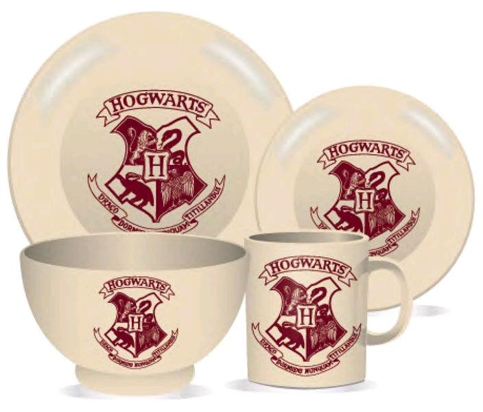 HARRY POTTER Dinner Set 4 Pces Hogwarts Crest