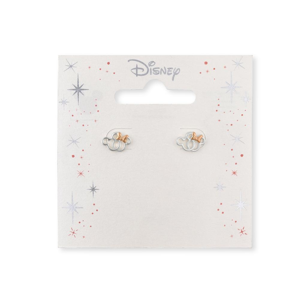 MICKEY & MINNIE - 1 Paire de Clous d'Oreilles Argenté - 3