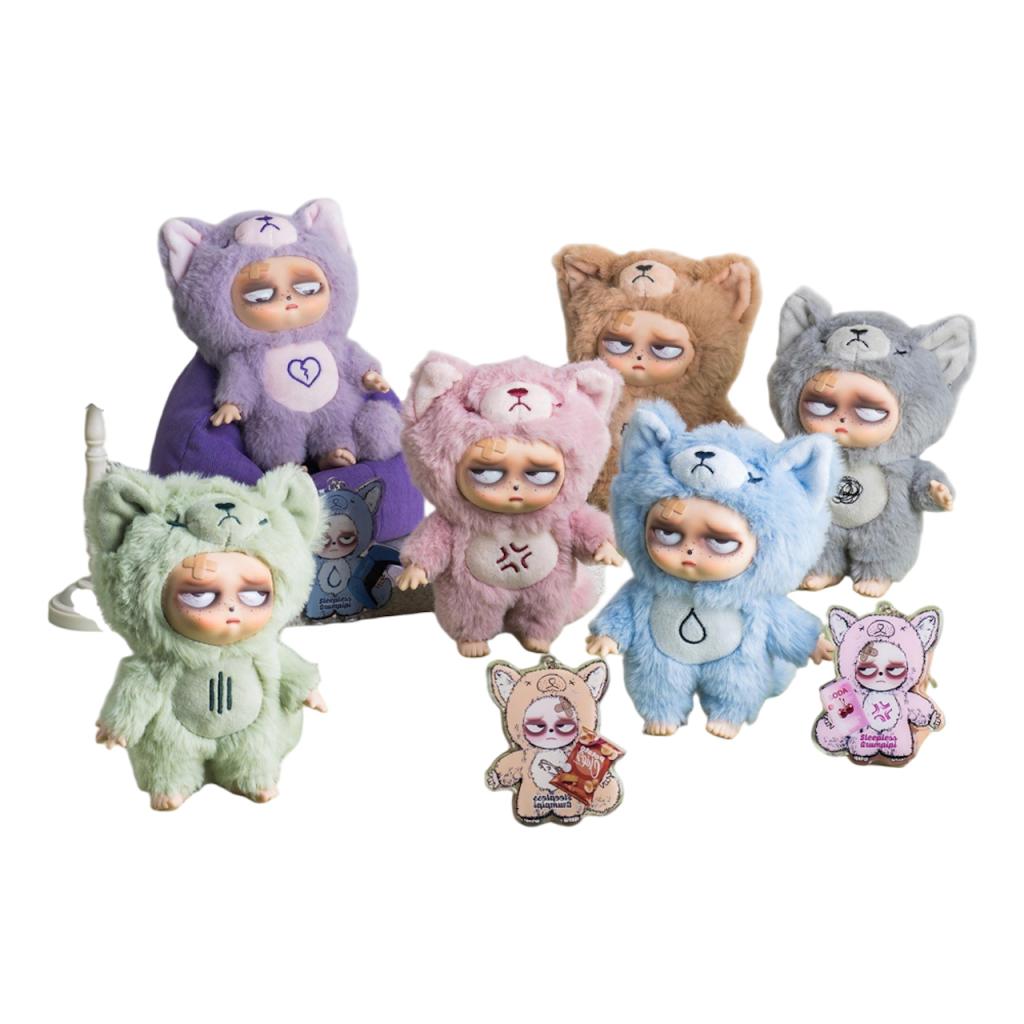 Sleeples Grumpipi Plush+Acrylic Keychain & Card -BLIND BOX (6pcs) 13cm - 5