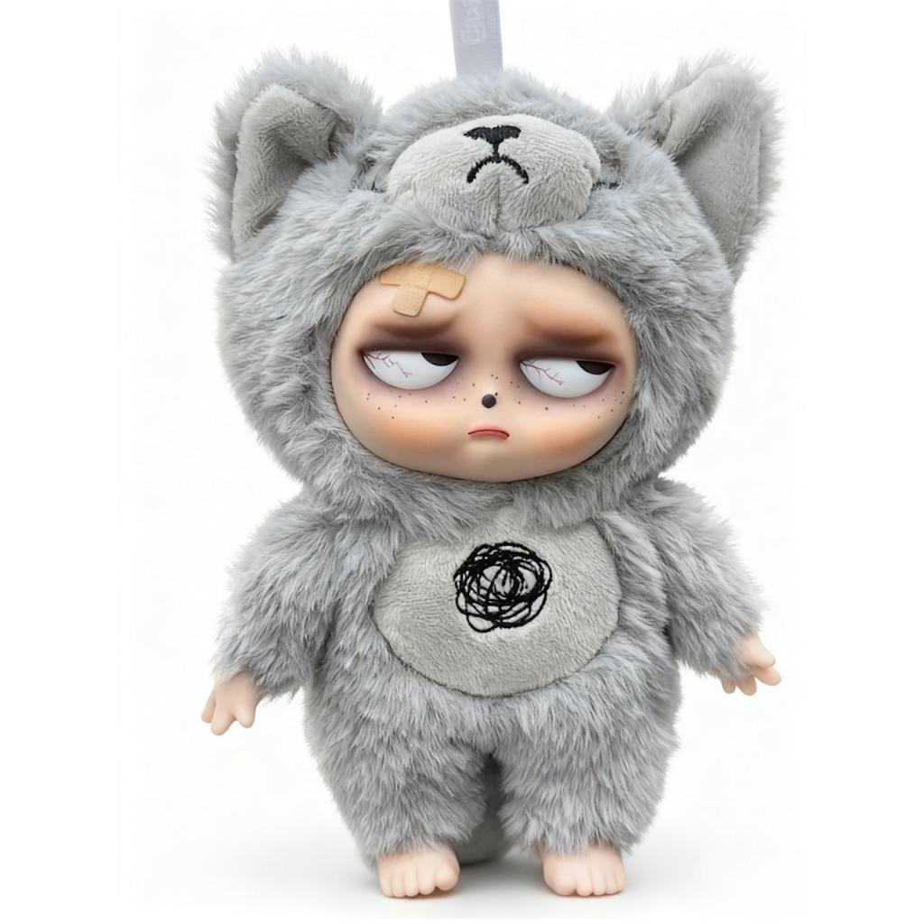 Sleeples Grumpipi Plush+Acrylic Keychain & Card -BLIND BOX (6pcs) 13cm - 6