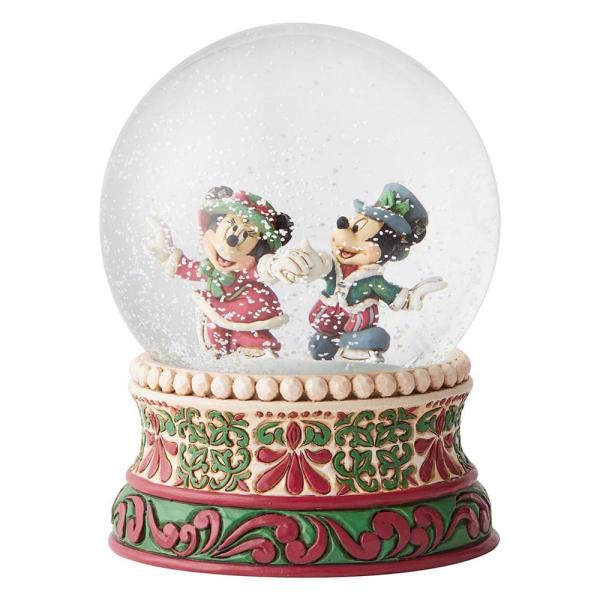DISNEY Traditions Mickey Minnie Skaters Boule à Neige 
