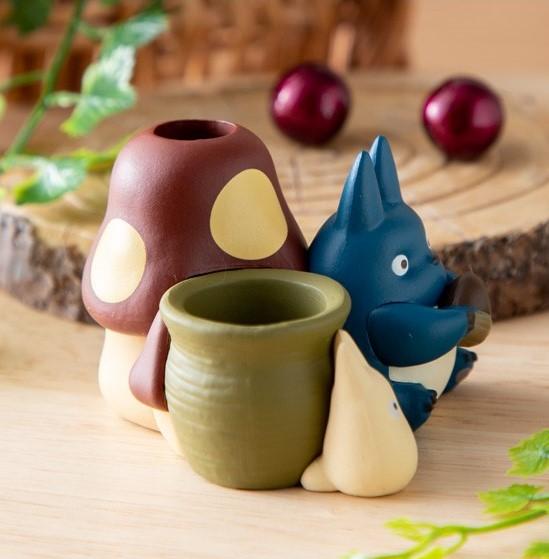 MY NEIGHBOR TOTORO - Blue & White Totoro - Figure Pen Pot 4.5cm - 3