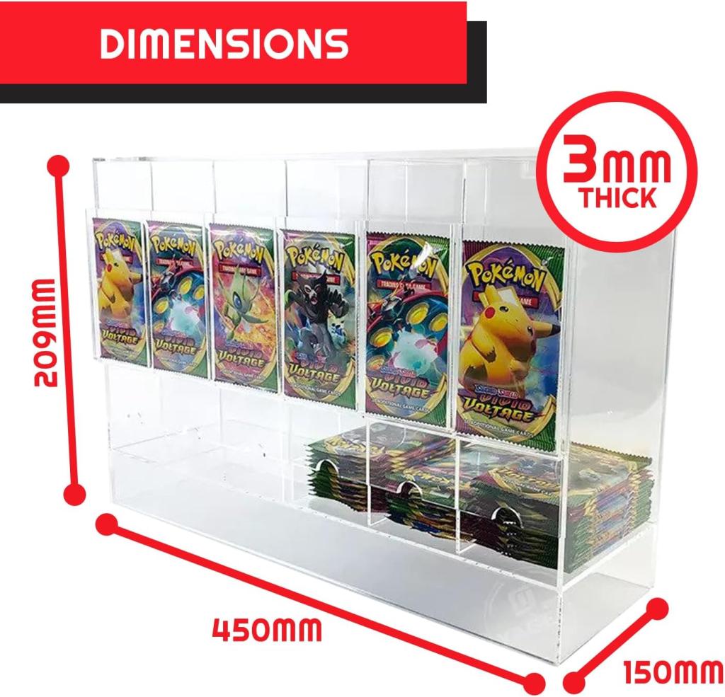 EVORETRO - PREMIUM 6-Slot Acrylic Card Pack Dispenser - 3