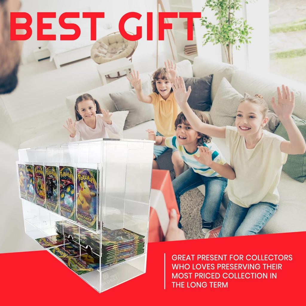 EVORETRO - PREMIUM 6-Slot Acrylic Card Pack Dispenser - 5