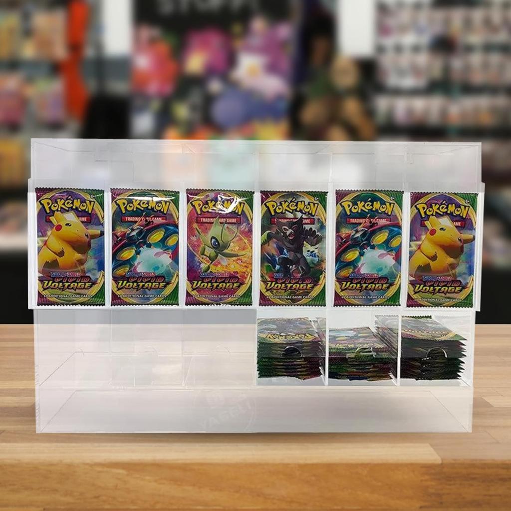 EVORETRO - PREMIUM 6-Slot Acrylic Card Pack Dispenser - 6