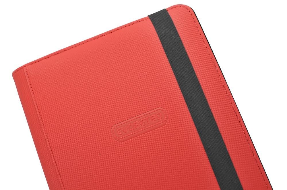 EVORETRO - Regular Card Binder 9 pocket for 360 cards w/ elastic Red - 4