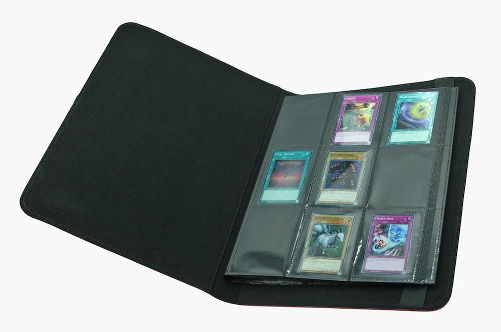 EVORETRO - Regular Card Binder 9 pocket for 360 cards w/ elastic Red - 5