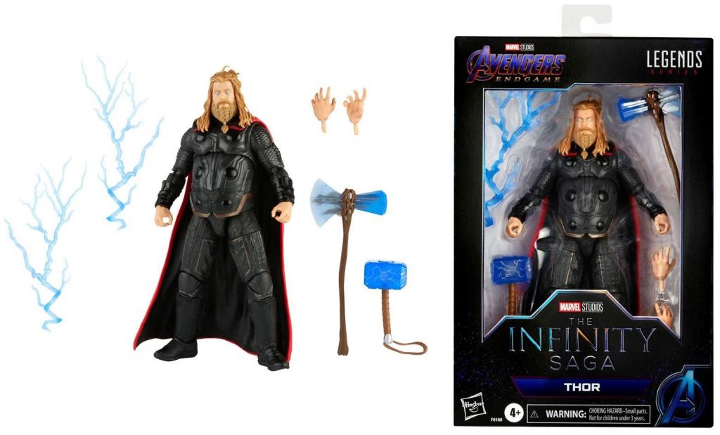 Marvel Hasbro Legends Series – Action Figure Thor In Scala 15 Cm – Saga Dell'Infinito – Con Accessori Stormbreaker E Mjolnir – Figure Da Collezione Premium Con 5 Accessori