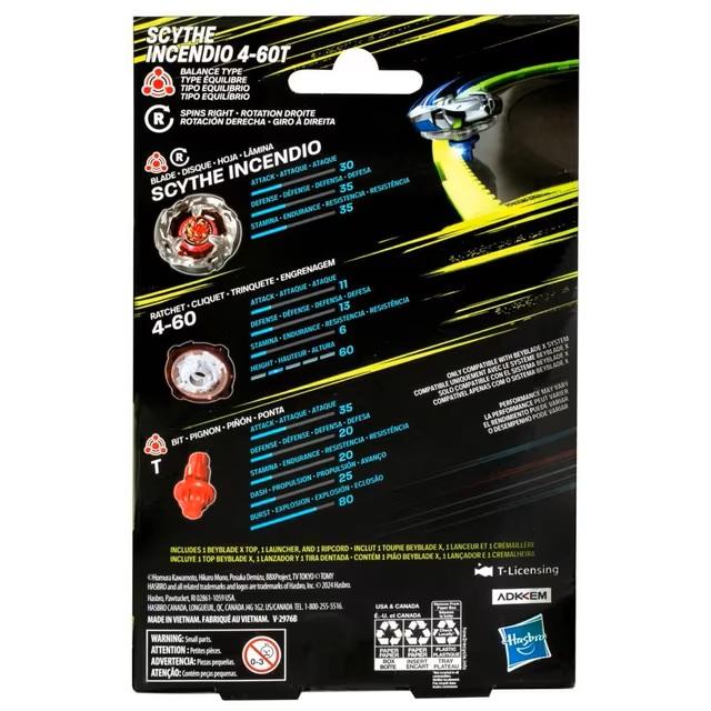 BEYBLADE X - Scythe Incendio 4-60T Starter Pack - 4