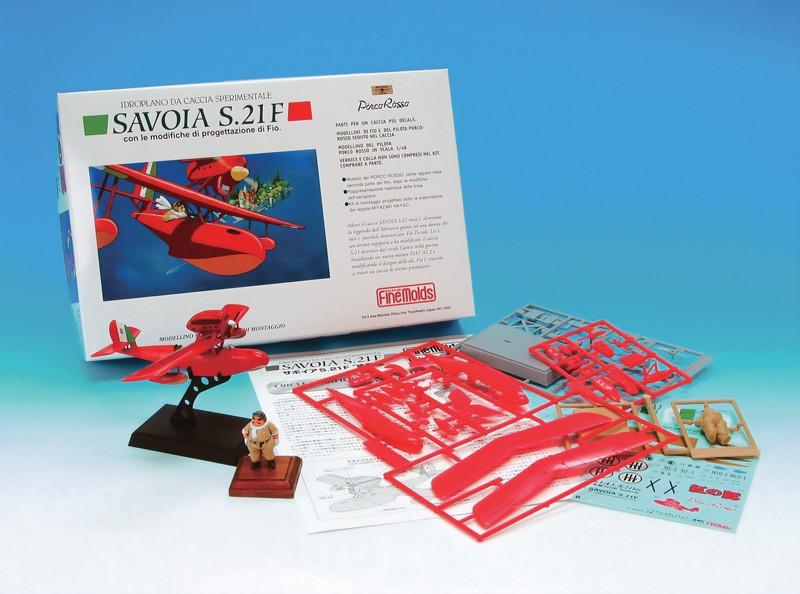 PORCO ROSSO - Savoia S.21 Prototype + Porco - Model Kit to paint 1/72 - 2