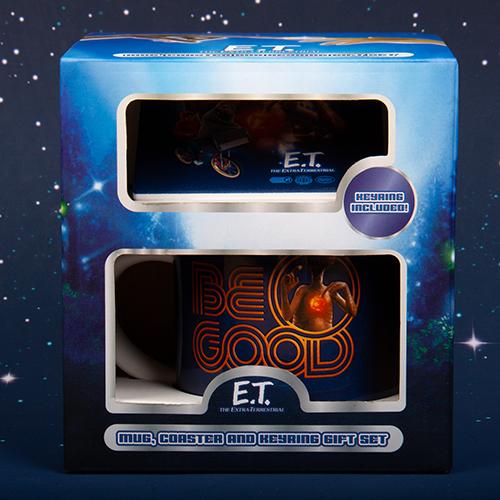 E.T. - Pack Cadeau 3Pc - Mug 460 ml + Sous-Verre + Porte-Clés - 4