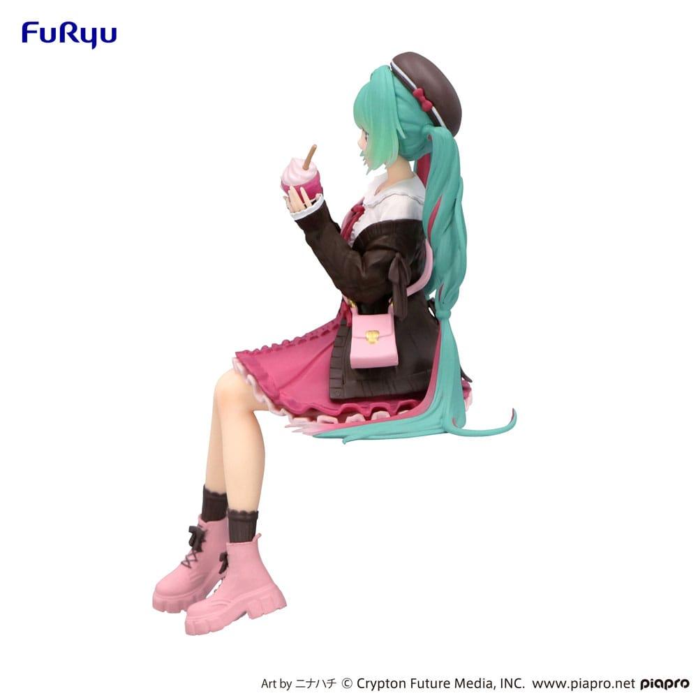 HATSUNE MIKU - Autumn Date Pink Color - Statuette Noodle Stopper 14cm - 3
