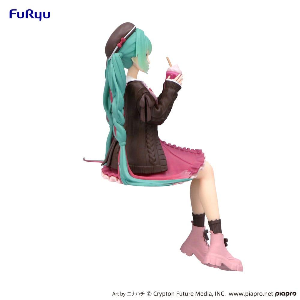 HATSUNE MIKU - Autumn Date Pink Color - Statuette Noodle Stopper 14cm - 4