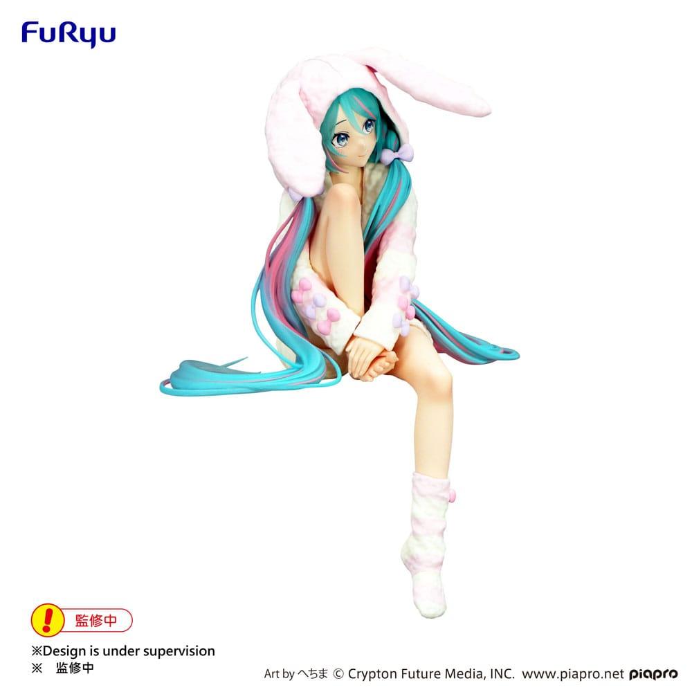 HATSUNE MIKU - Rabbit Ear Hood Pajama - Statuette Noodle Stopper 14cm - 4