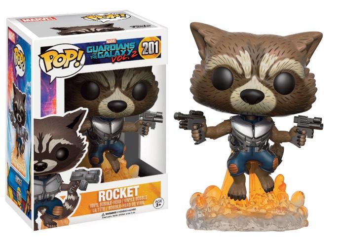 【即購入ok!!】POP! Rocket Raccoon 201 フィギュア GUARDIANS OF THE GALAXY 2 - POP N° 201 - Rocket Racoon