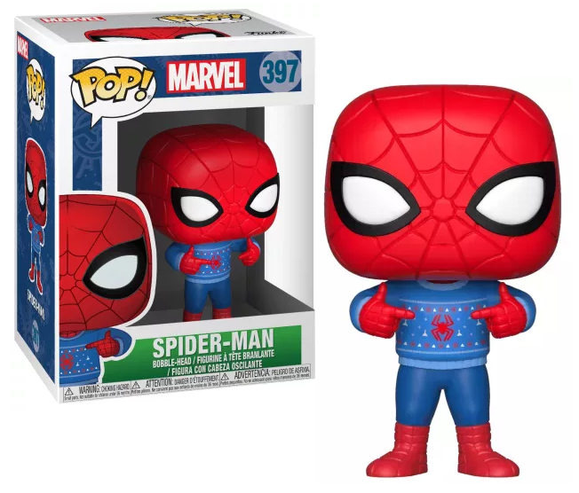 Funko Pop! Marvel – Spider-Man Edición Navidad – Figura De Vinilo De 9,5 Cm, Coleccionable Exclusivo