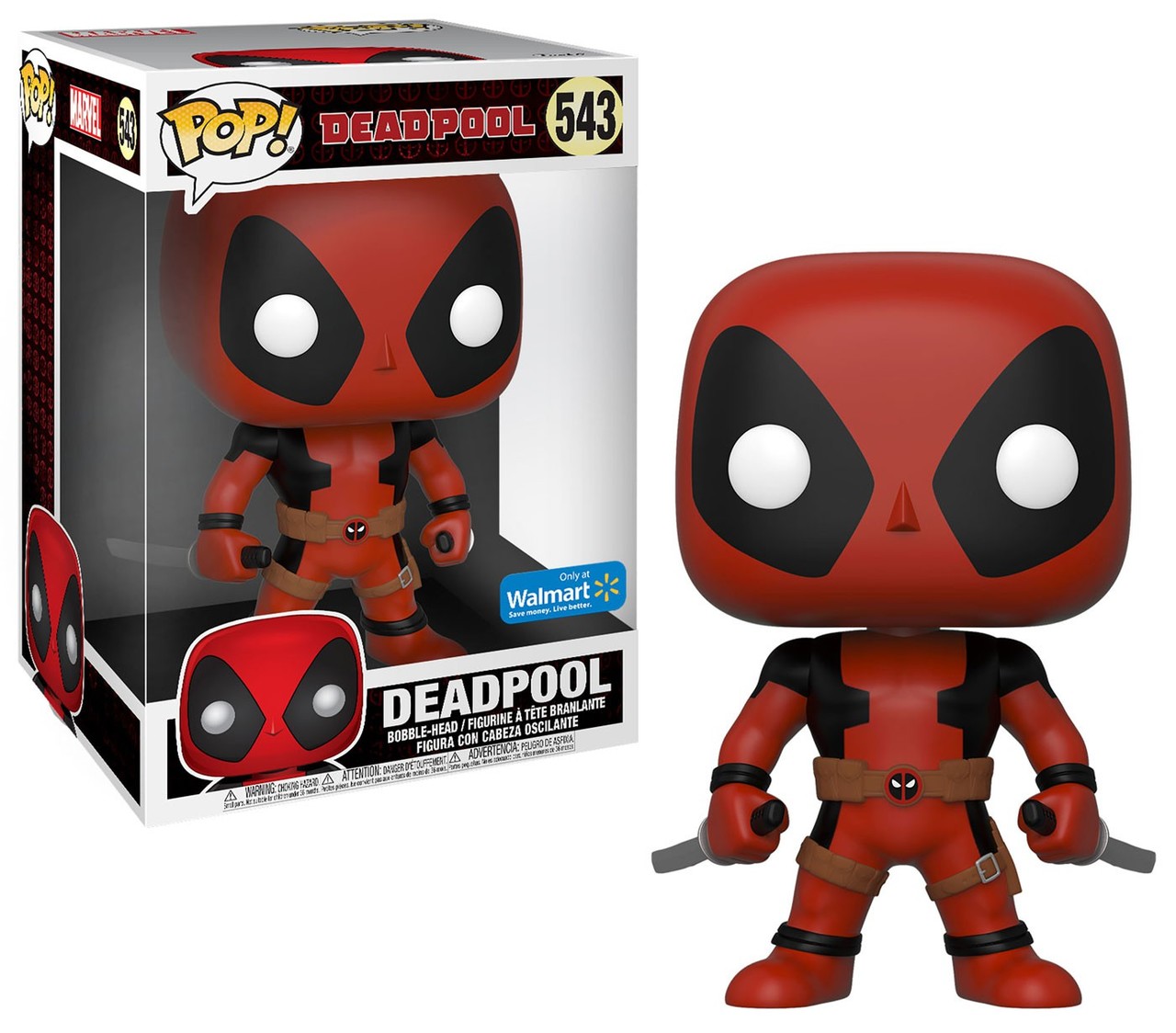 DEADPOOL POP JUMBO 10" N° 543 Two Swords Red