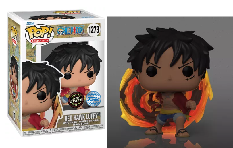 ONE PIECE - POP Animation N° 1273 - Red Hawk Luffy avec (GW) Chase - 2