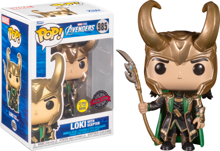 AVENGERS - POP N° 985 - Loki w/Scepter Glow In The Dark