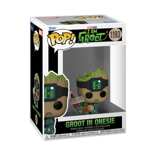 I AM GROOT - POP N° 1193 - Groot PJs avec Livre - 2