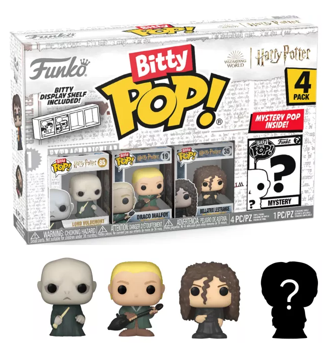 HARRY POTTER - Bitty Pop 4 Pack 2.5cm - Voldemort : : Bobble  Head POP Funko Harry Potter