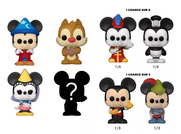DISNEY - Bitty Pop 4 Pack 2.5cm - Mickey Sorcier - 2