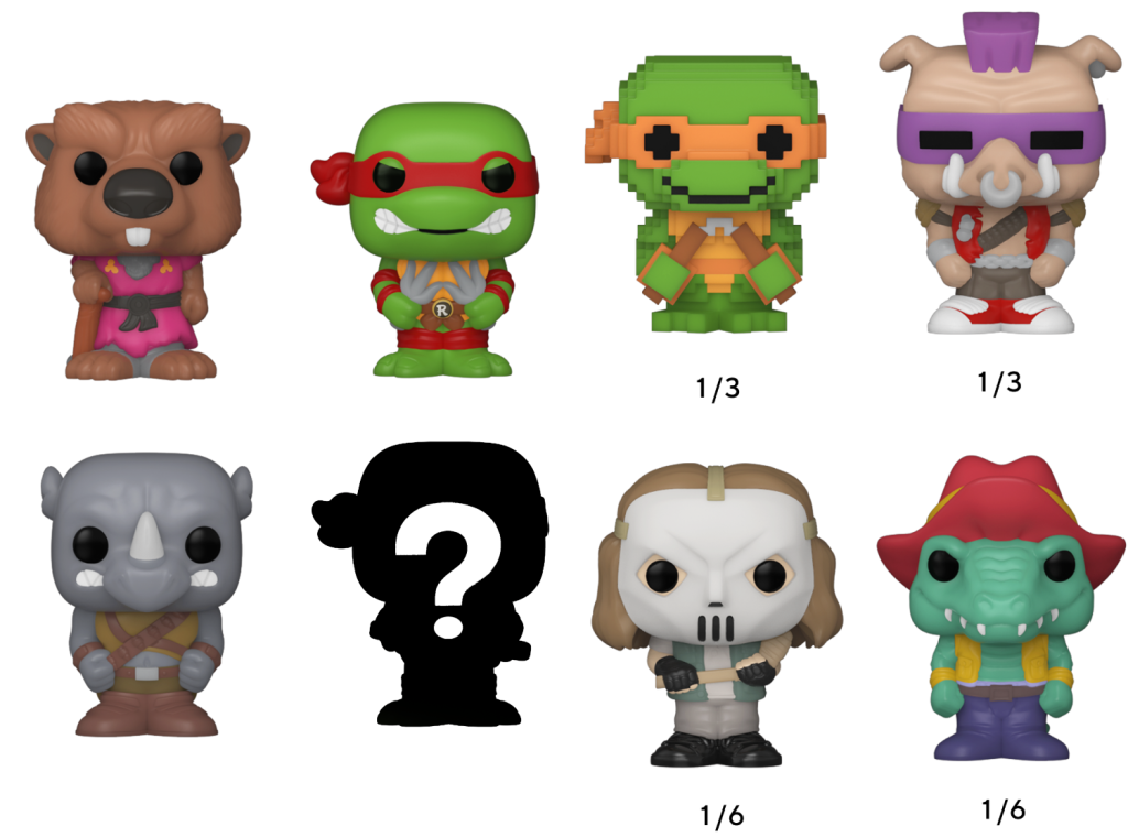 TEENAGE MUTANT NINJA TURTLES - Bitty Pop 4 Pack 2.5cm - Splinter - 2