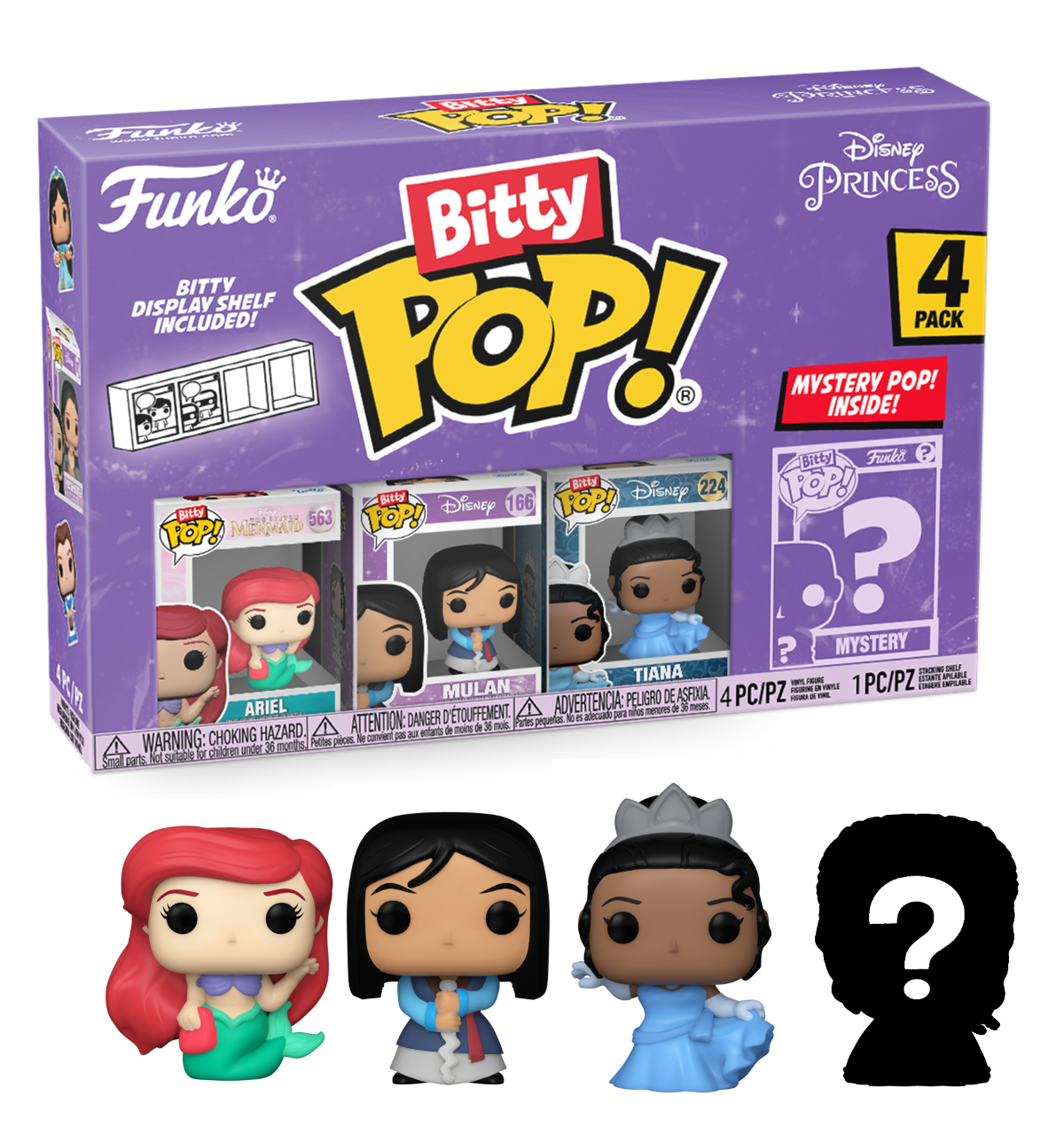 DISNEY PRINCESSE - Bitty Pop 4 Pack 2.5cm - Ariel : : Bobble  Head POP Funko DISNEY