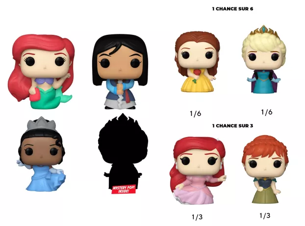 DISNEY PRINCESS - Bitty Pop 4 Pack 2.5cm - Ariel - 2