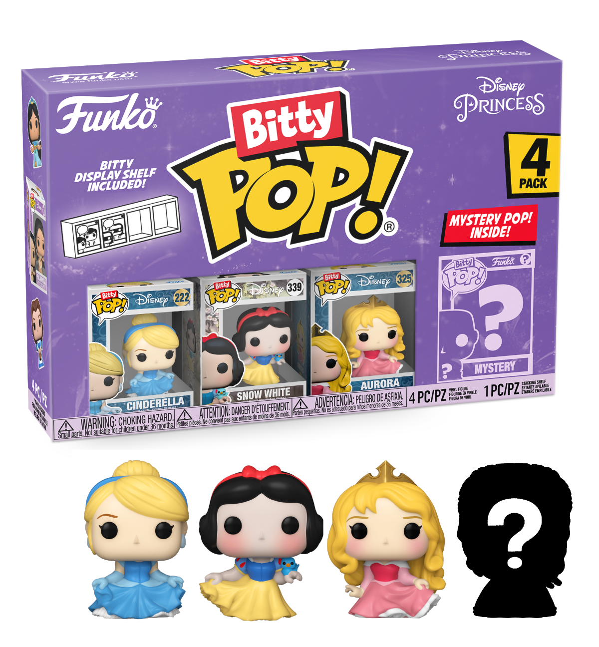 DISNEY PRINCESSE - Bitty Pop 4 Pack 2.5cm - Cendrillon : :  Bobble Head POP Funko DISNEY