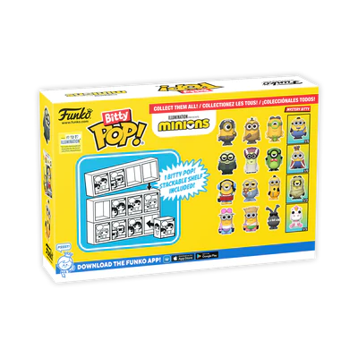 MINIONS - Bitty Pop 4 Pack 2.5cm - Roller Skating Stuart - 2