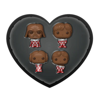 STAR WARS - Pocket Pop Keychains 4 Pack- Valentine (Chocolate Look) - 3