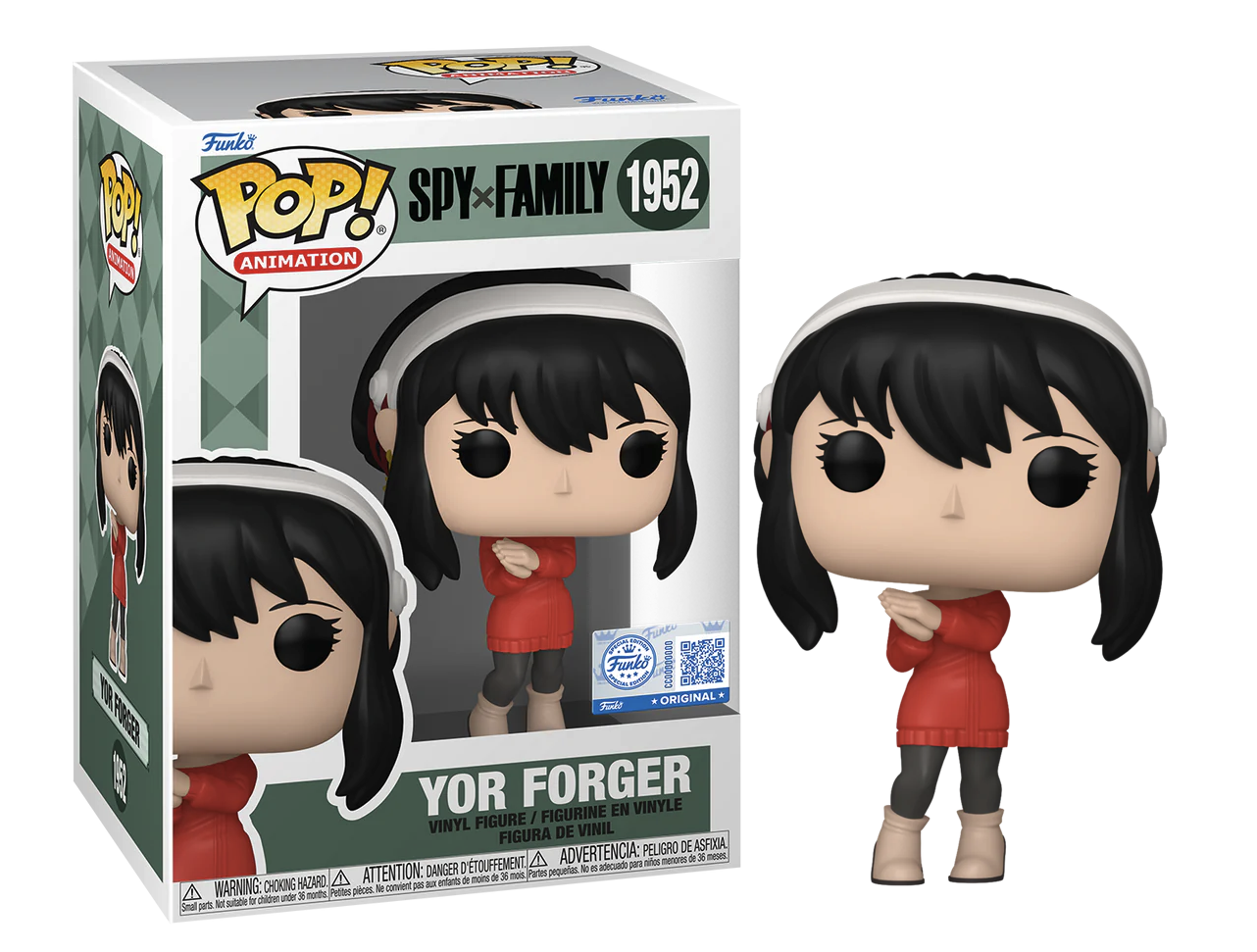 SPY X FAMILY - POP N° 1952 - Yor Forger Avec Chase (Red Sweater)