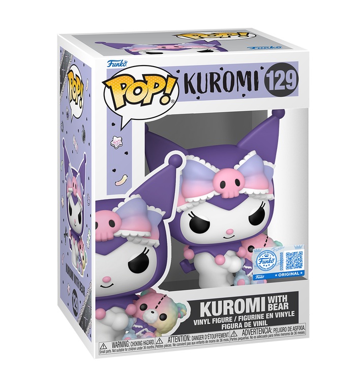 SANRIO - POP N° 129 - Kuromi with bear : ShopForGeek.com: Cabezón