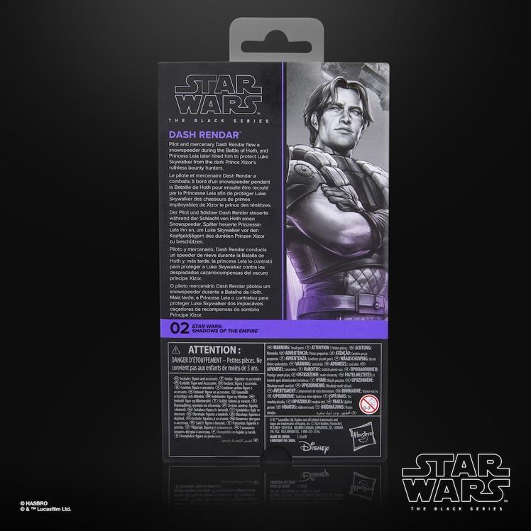 STAR WARS SHADOWS OF THE EMPIRE - Dash Rendar - Fig. Black Series 15cm - 6
