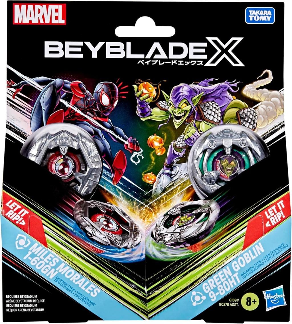 BEYBLADE X - Miles Morales 1-60GN & Green Goblin 9-80HT - 3