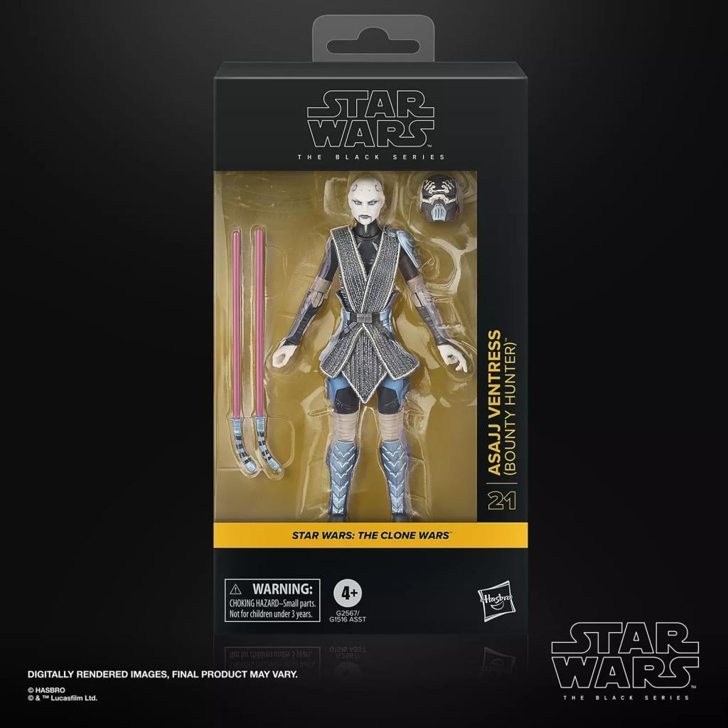 THE CLONE WARS - Asajj Ventress (Bounty Hunter) -Fig Black Series 15cm - 2