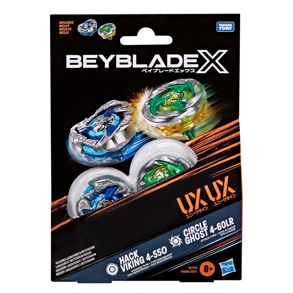 BEYBLADE X - Hack Viking 4-55O & Circle Ghost 4-60LR - 2