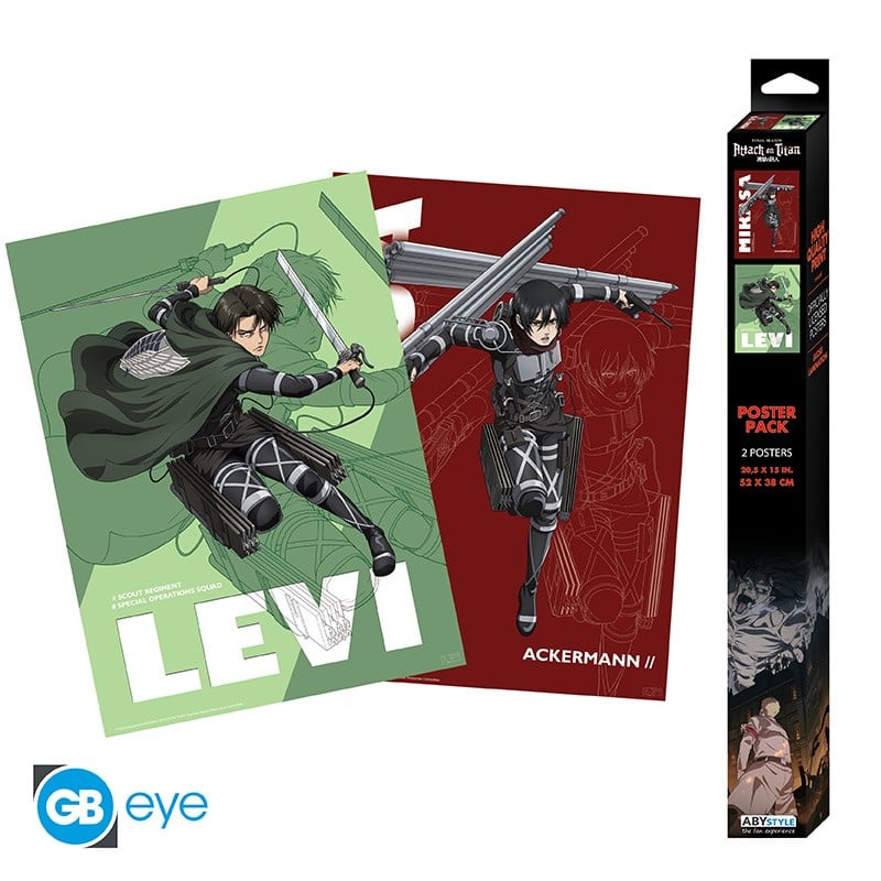 ATTACK ON TITANS - Set 1 - Set 2 chibi posters '52x38'_IMAGE_1