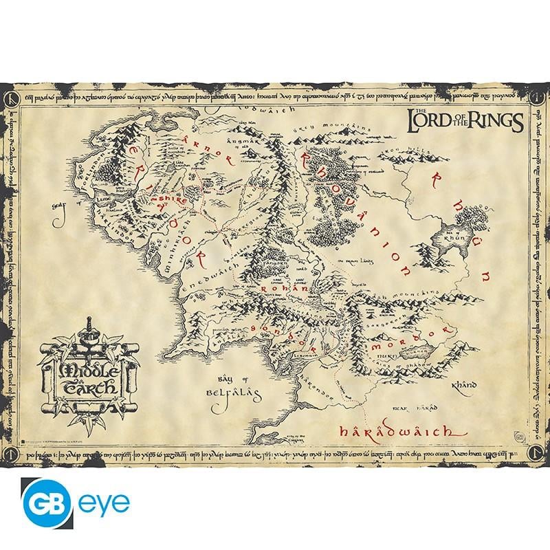 LORD OF THE RINGS - Middle-Earth - Poster Parchment 66x46cm - 2